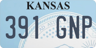 KS license plate 391GNP