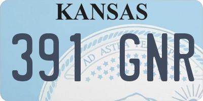 KS license plate 391GNR