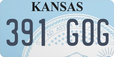 KS license plate 391GOG