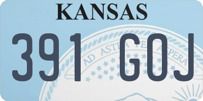 KS license plate 391GOJ