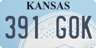 KS license plate 391GOK