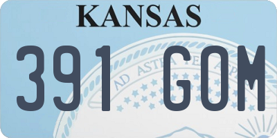 KS license plate 391GOM