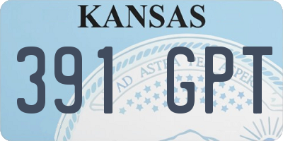 KS license plate 391GPT
