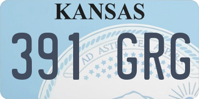KS license plate 391GRG
