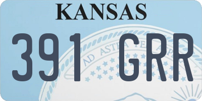 KS license plate 391GRR