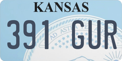 KS license plate 391GUR