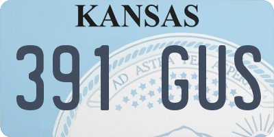 KS license plate 391GUS