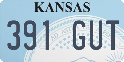 KS license plate 391GUT
