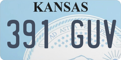 KS license plate 391GUV