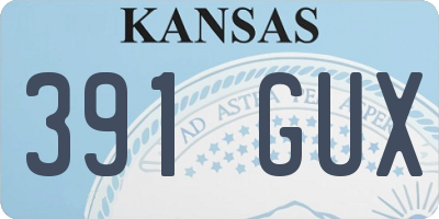 KS license plate 391GUX