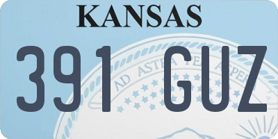 KS license plate 391GUZ