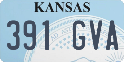 KS license plate 391GVA