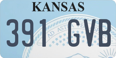 KS license plate 391GVB