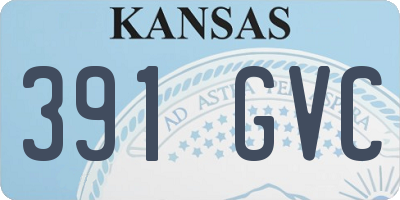 KS license plate 391GVC