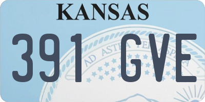 KS license plate 391GVE
