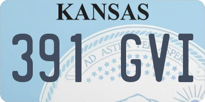 KS license plate 391GVI