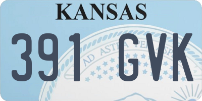 KS license plate 391GVK
