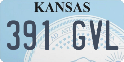 KS license plate 391GVL