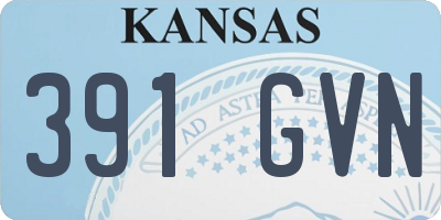 KS license plate 391GVN