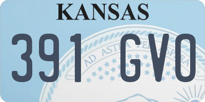 KS license plate 391GVO