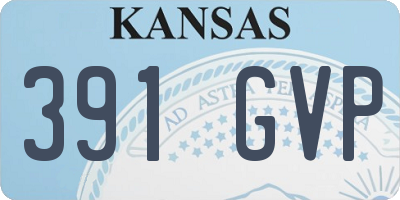 KS license plate 391GVP