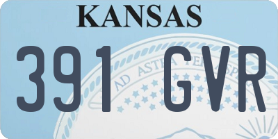 KS license plate 391GVR