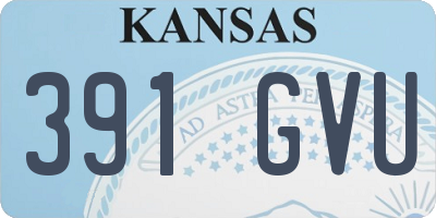 KS license plate 391GVU