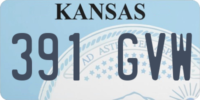KS license plate 391GVW