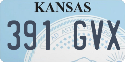 KS license plate 391GVX