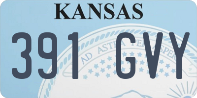 KS license plate 391GVY