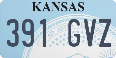 KS license plate 391GVZ