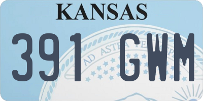 KS license plate 391GWM
