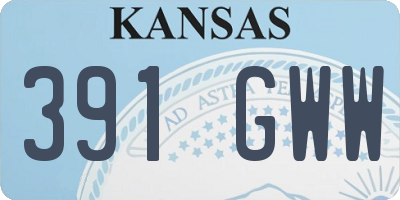 KS license plate 391GWW