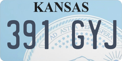 KS license plate 391GYJ