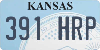 KS license plate 391HRP
