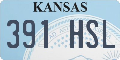 KS license plate 391HSL