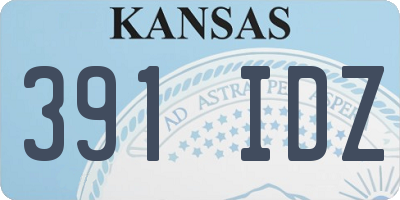 KS license plate 391IDZ