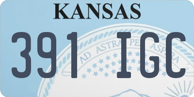KS license plate 391IGC
