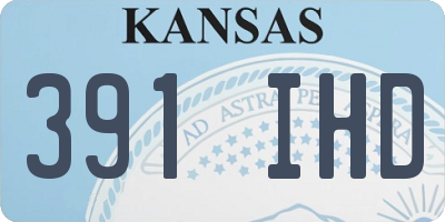 KS license plate 391IHD