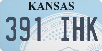 KS license plate 391IHK