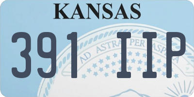 KS license plate 391IIP