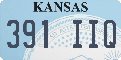 KS license plate 391IIQ