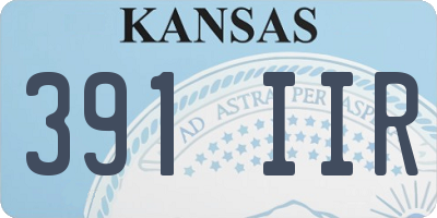 KS license plate 391IIR
