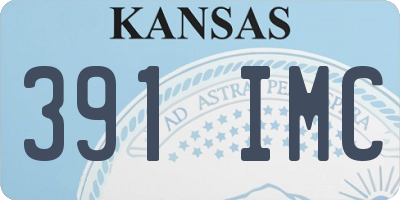 KS license plate 391IMC