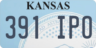 KS license plate 391IPO