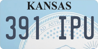 KS license plate 391IPU