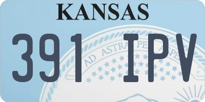 KS license plate 391IPV
