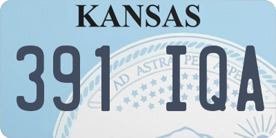 KS license plate 391IQA