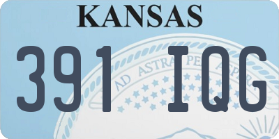 KS license plate 391IQG