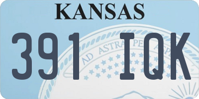 KS license plate 391IQK